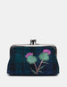 Highland Thistle Harris Tweed Leather Triple Frame Purse