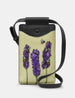 Bees Love Lavender Black Leather Phone Case