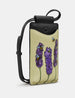 Bees Love Lavender Black Leather Phone Case