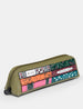 Jane Austen Bookworm Library Zip Top Olive Leather Pouch Pencil Case