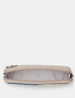 Jane Austen Bookworm Warm Grey Zip Top Leather Pouch Pencil Case