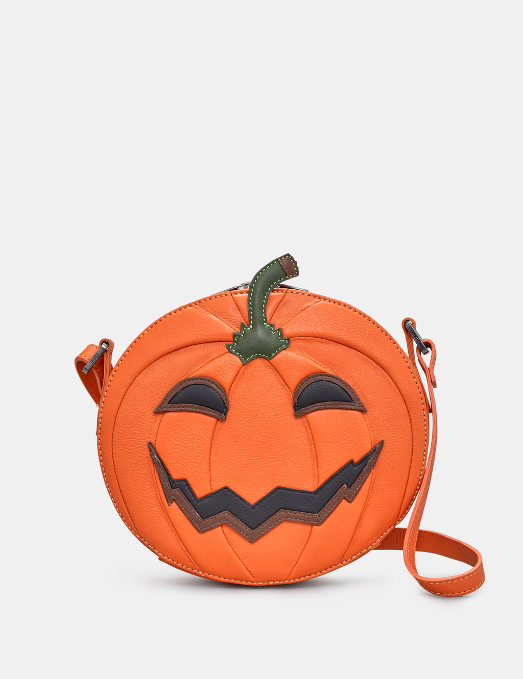 Jack O' Lantern Leather Cross Body Bag