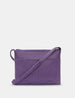 Bees Love Lavender Plum Leather Cross Body Bag