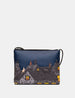 Stargazing Cats Leather Cross Body Bag