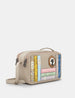 Jane Austen Bookworm Leather Warm Grey Cross Body Bag