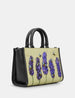 Bees Love Lavender Black Leather Grab Bag