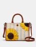 Sunflower Bloom Leather Grab Bag
