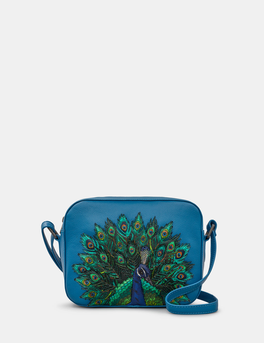 Peacock Plume Leather Camera Bag