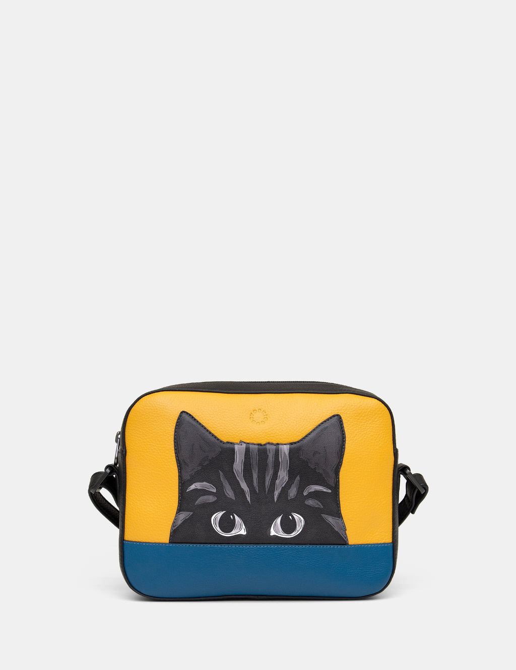 Cat Colour Block Leather Camera Bag