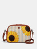 Sunflower Bloom Leather Mulitway Cross Body Bag