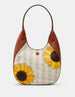 Sunflower Bloom Leather Shoulder Bag