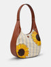 Sunflower Bloom Leather Shoulder Bag