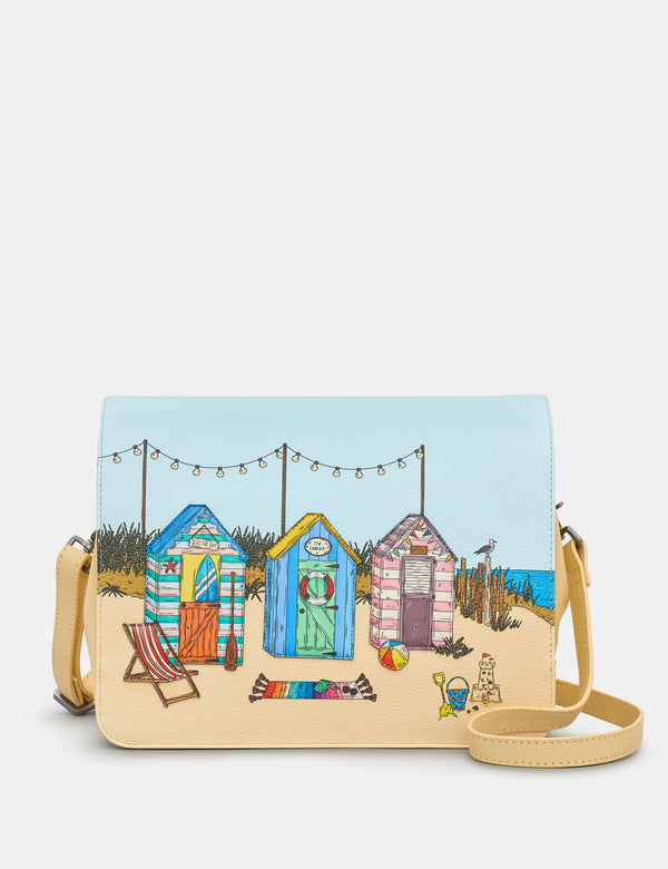 Seaside Memories Leather Flap Over Bag