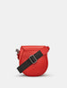Chawton Red Leather Cross Body Satchel Bag