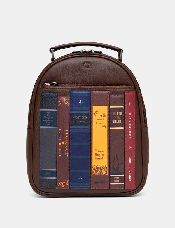 Brown Bookworm Leather Backpack