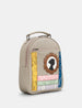 Jane Austen Bookworm Warm Grey Leather Backpack