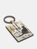 Country Cottage Black Cat Leather Keyring