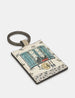 Country Cottage Window Leather Keyring