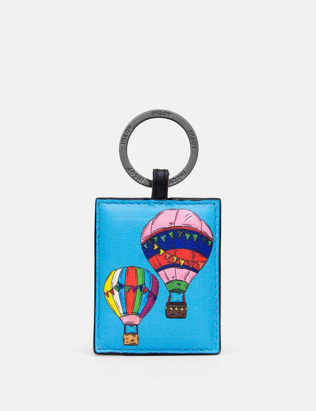 Balloon Festival Leather Keyring