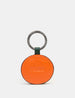 Jack O' Lantern Halloween Leather Keyring
