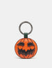 Jack O' Lantern Halloween Leather Keyring