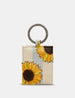 Sunflower Bloom Leather Keyring