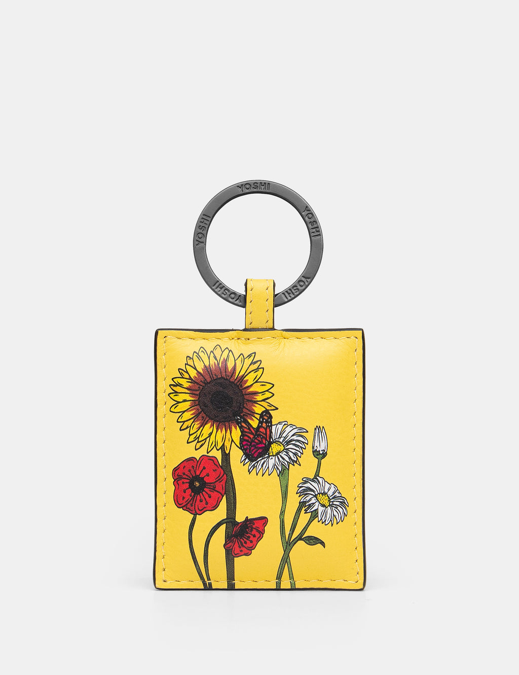 Wildflowers Leather Keyring