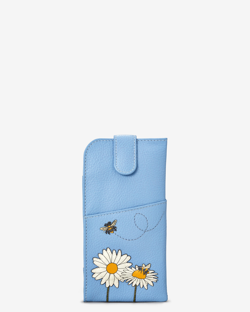 Bee Happy Leather Glasses Case