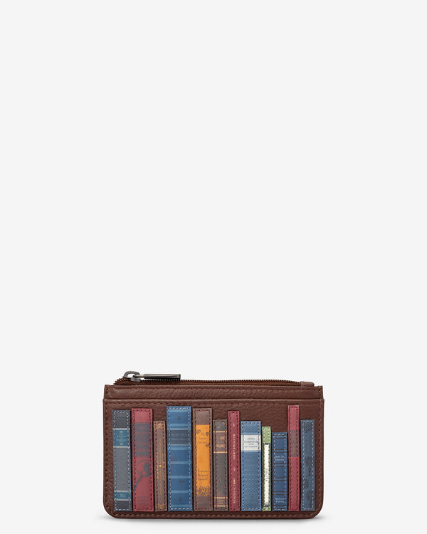 Bookworm Library Morton Brown Leather Card Holder
