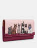 Party Cats Flap Over Leather Matinee Purse