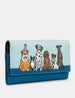 Party Dogs Flap Over Leather Matinee Purse
