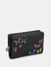 Amongst Butterflies Flap Over Zip Around Leather Purse
