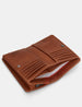 Stag Tweed & Leather Flap Over Zip Around Purse