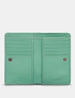 Dazzle of Zebras Mint Green Leather Flap Over Zip Around Purse