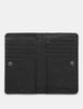 Piano Cats Black Leather Flap Over Zip Around Purse