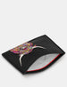 Highland Cow Black Leather Card Holder