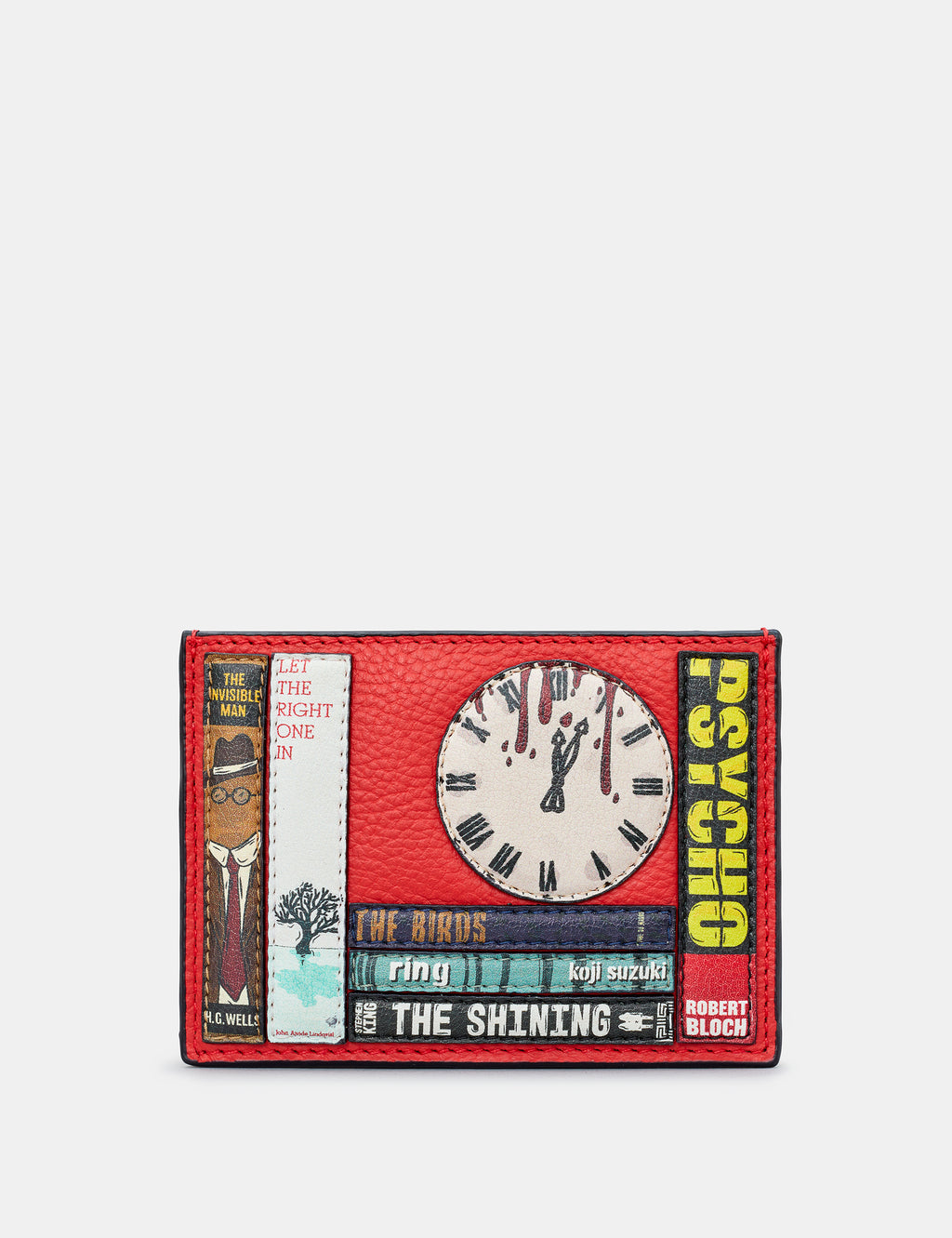Horror Bookworm Slim Leather Card Holder