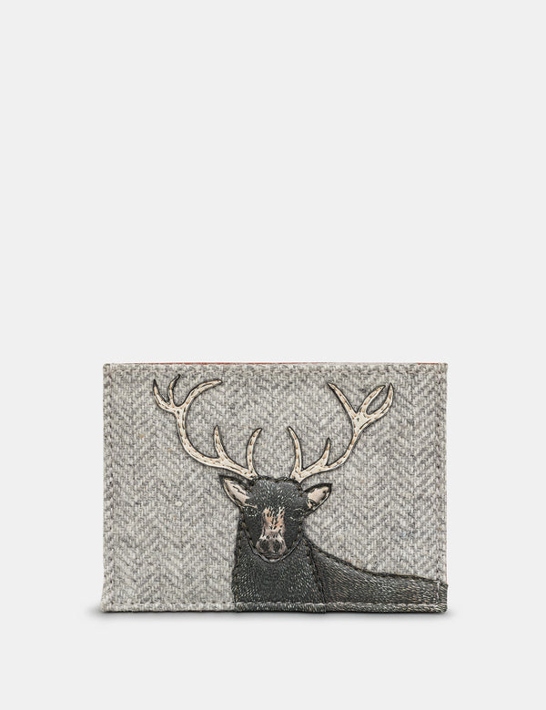 Stag Tweed & Leather Card Holder