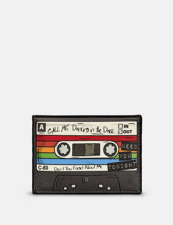 Back to the 80s Cassette Tape B Leather Card Holder