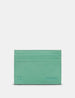 Dazzle of Zebras Mint Green Leather Card Holder