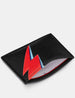 Lightning Bolt Black Leather Card Holder