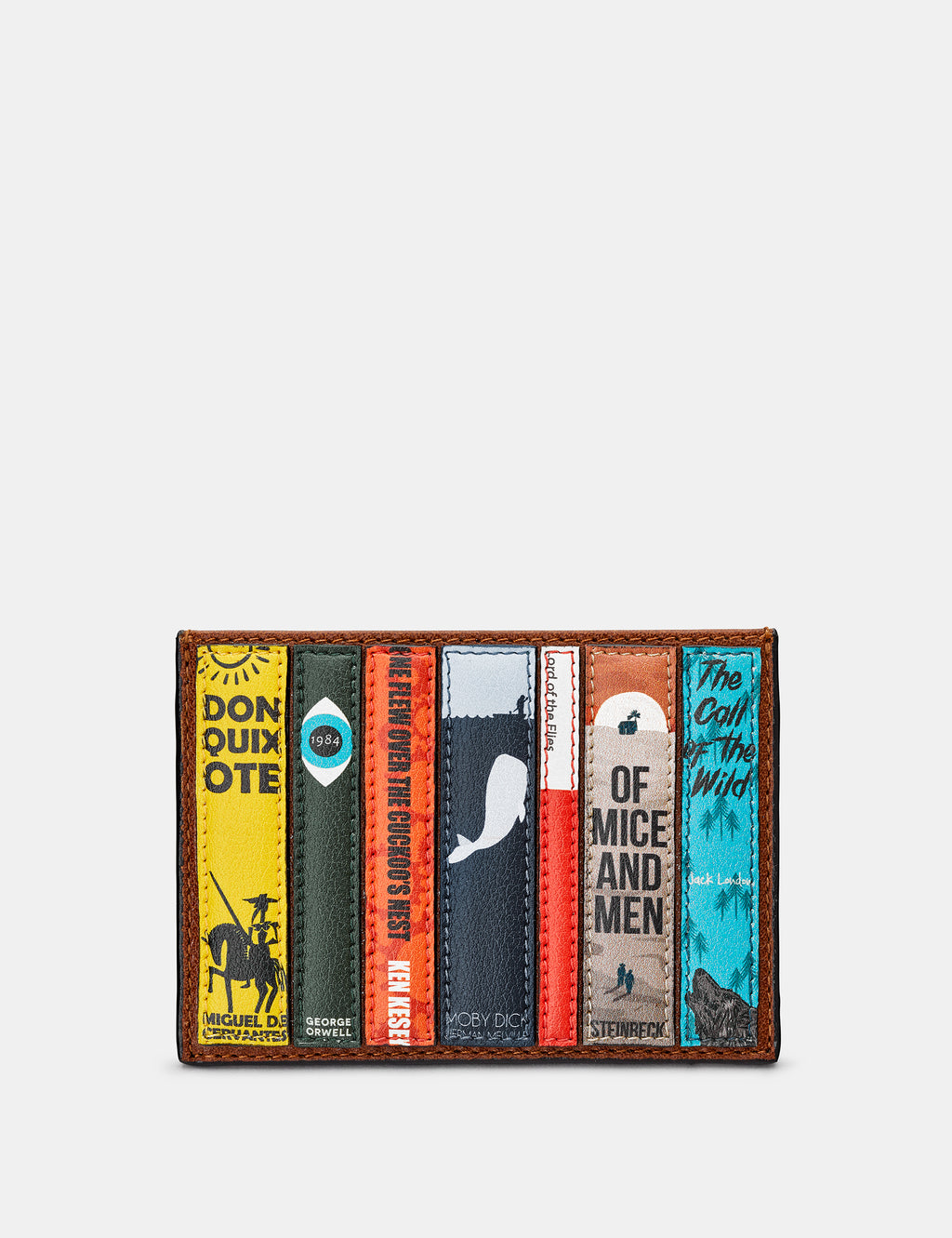 Bookworm Slim Brown Leather Card Holder