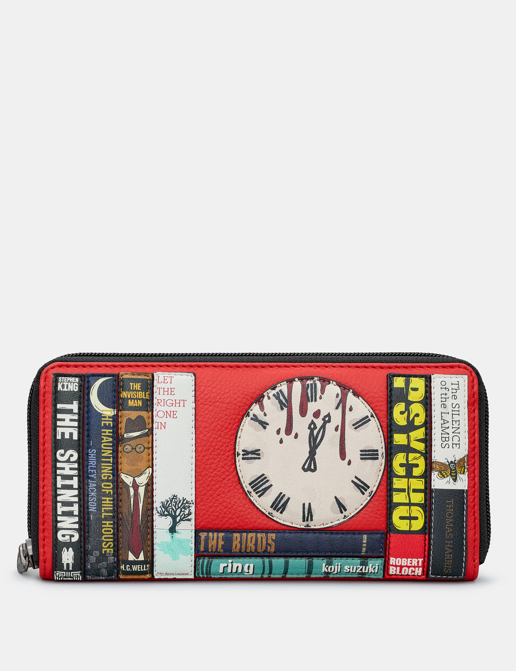 Horror Bookworm Zip Round Leather Purse
