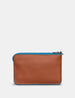 Rustic Colour Block Rainham Leather Clutch Bag