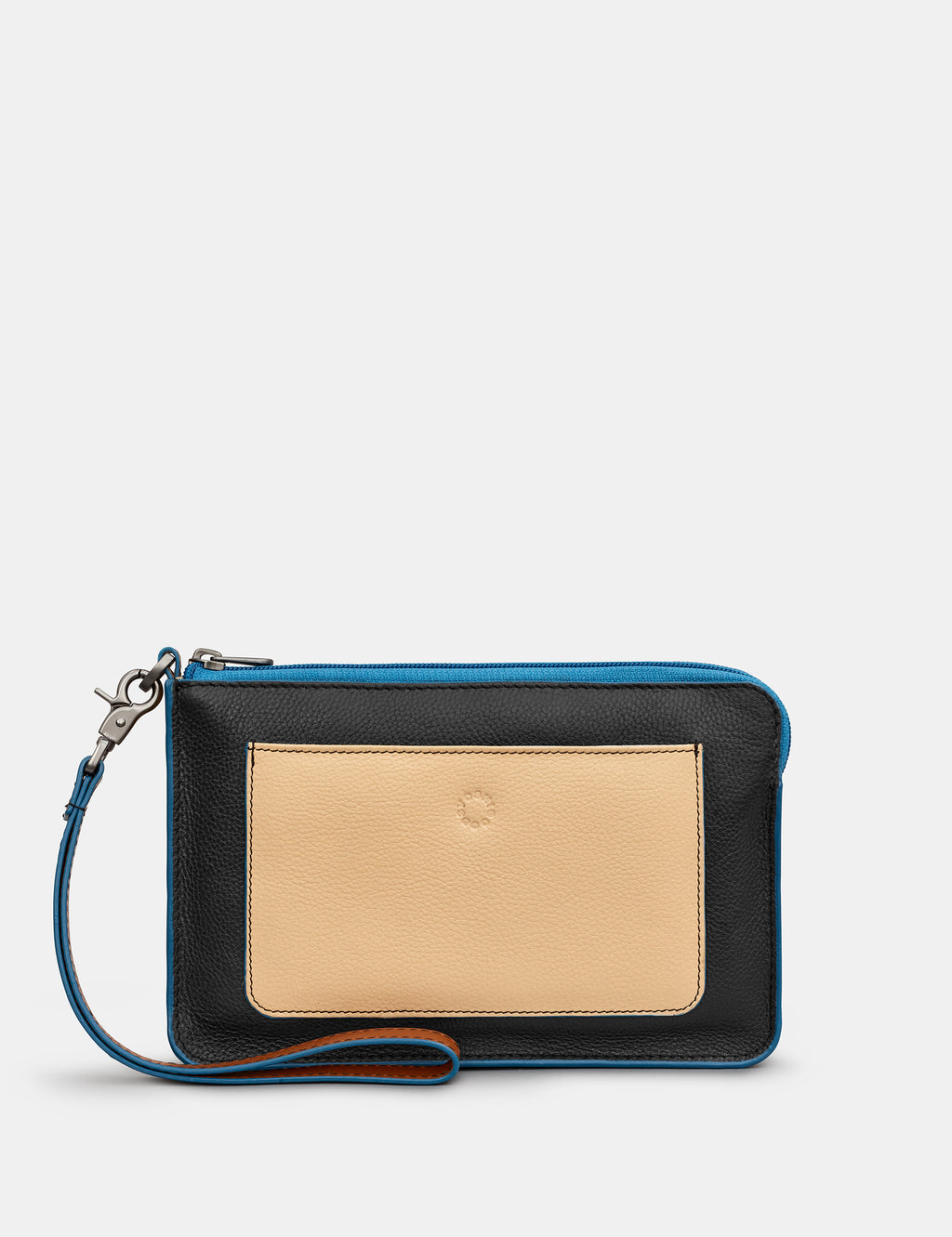 Rustic Colour Block Rainham Leather Clutch Bag