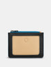 Rustic Colour Block Zip Top Leather Purse