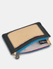 Rustic Colour Block Zip Top Leather Purse