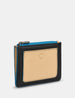 Rustic Colour Block Zip Top Leather Purse