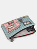 Piano Cats Black Leather Zip Top Purse