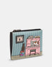 Piano Cats Black Leather Zip Top Purse